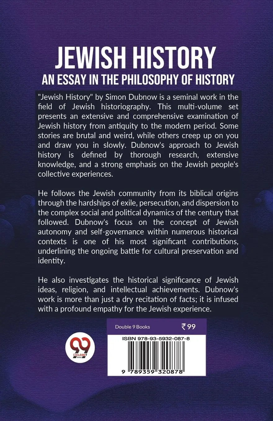 Rückseite: 9789359320878 | Jewish History An Essay In The Philosophy Of History | Simon Dubnow