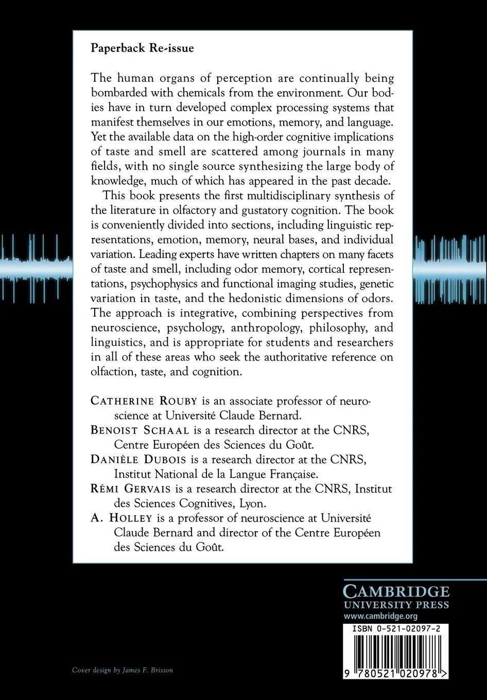 Rückseite: 9780521020978 | Olfaction, Taste, and Cognition | Catherine Rouby (u. a.) | Buch