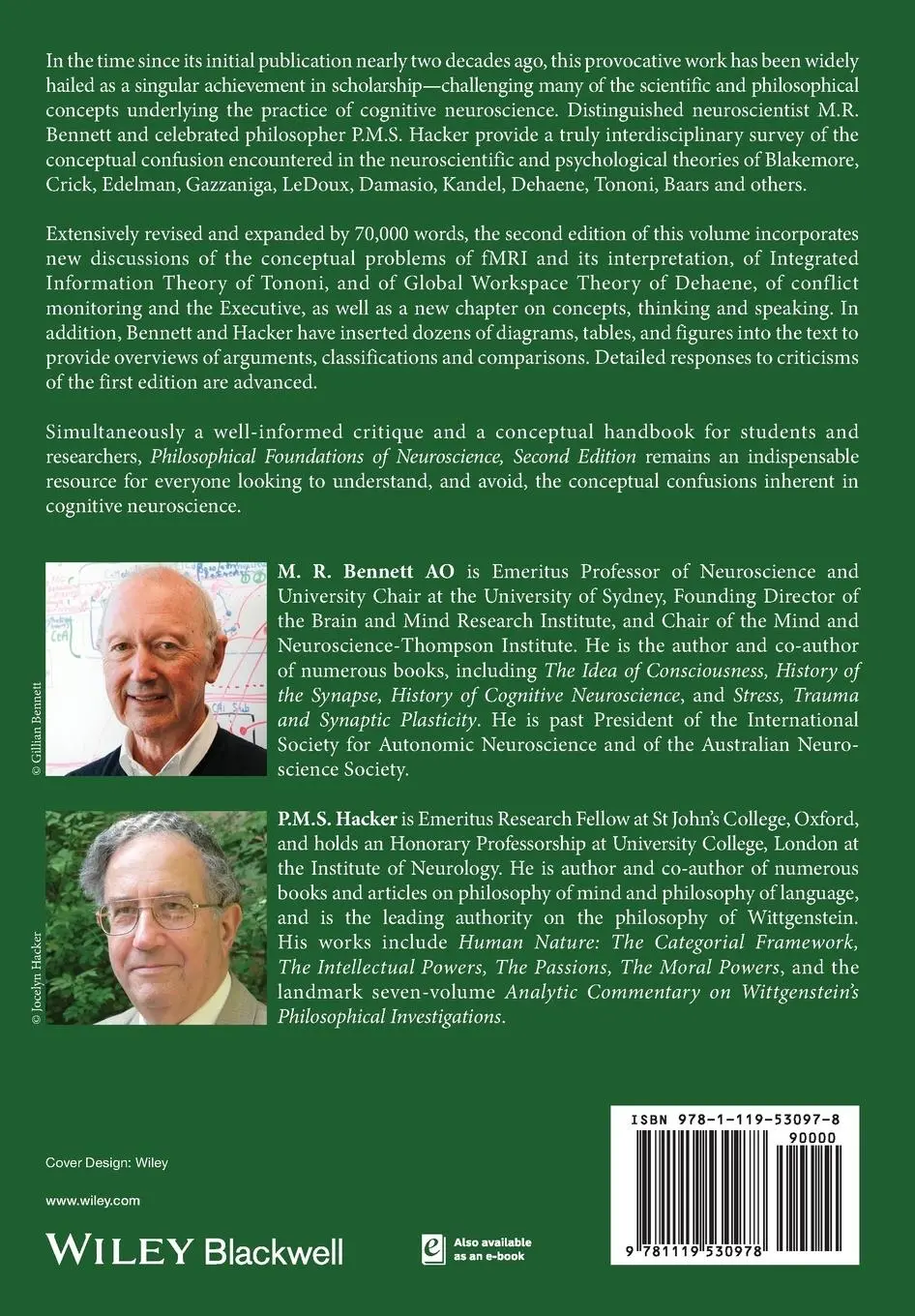 Rückseite: 9781119530978 | Philosophical Foundations of Neuroscience | M R Bennett (u. a.) | Buch