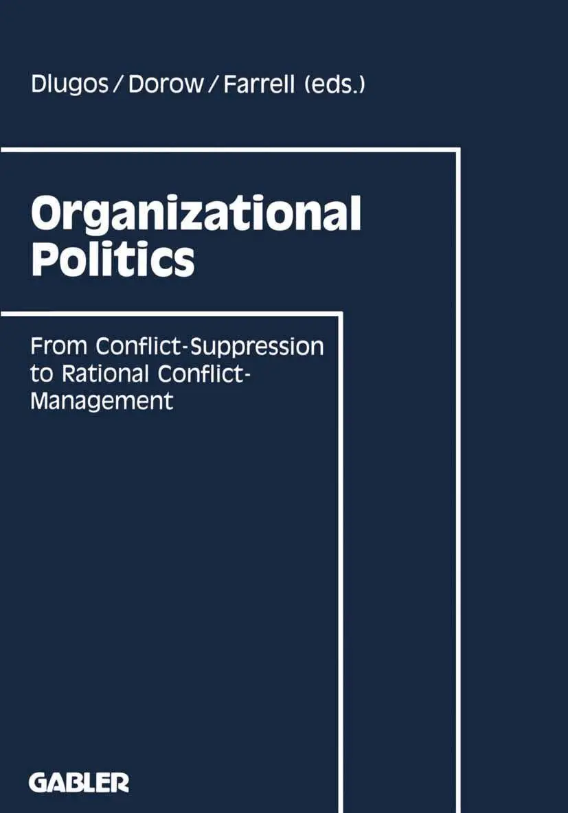 Cover: 9783409190978 | Organizational Politics | Wolfgang Dorow | Taschenbuch | 186 S. | 1993