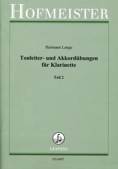 Cover: 9790203460978 | Tonleiter- und Akkordübungen Band 2 für Klarinette | Teil 2 | Lange