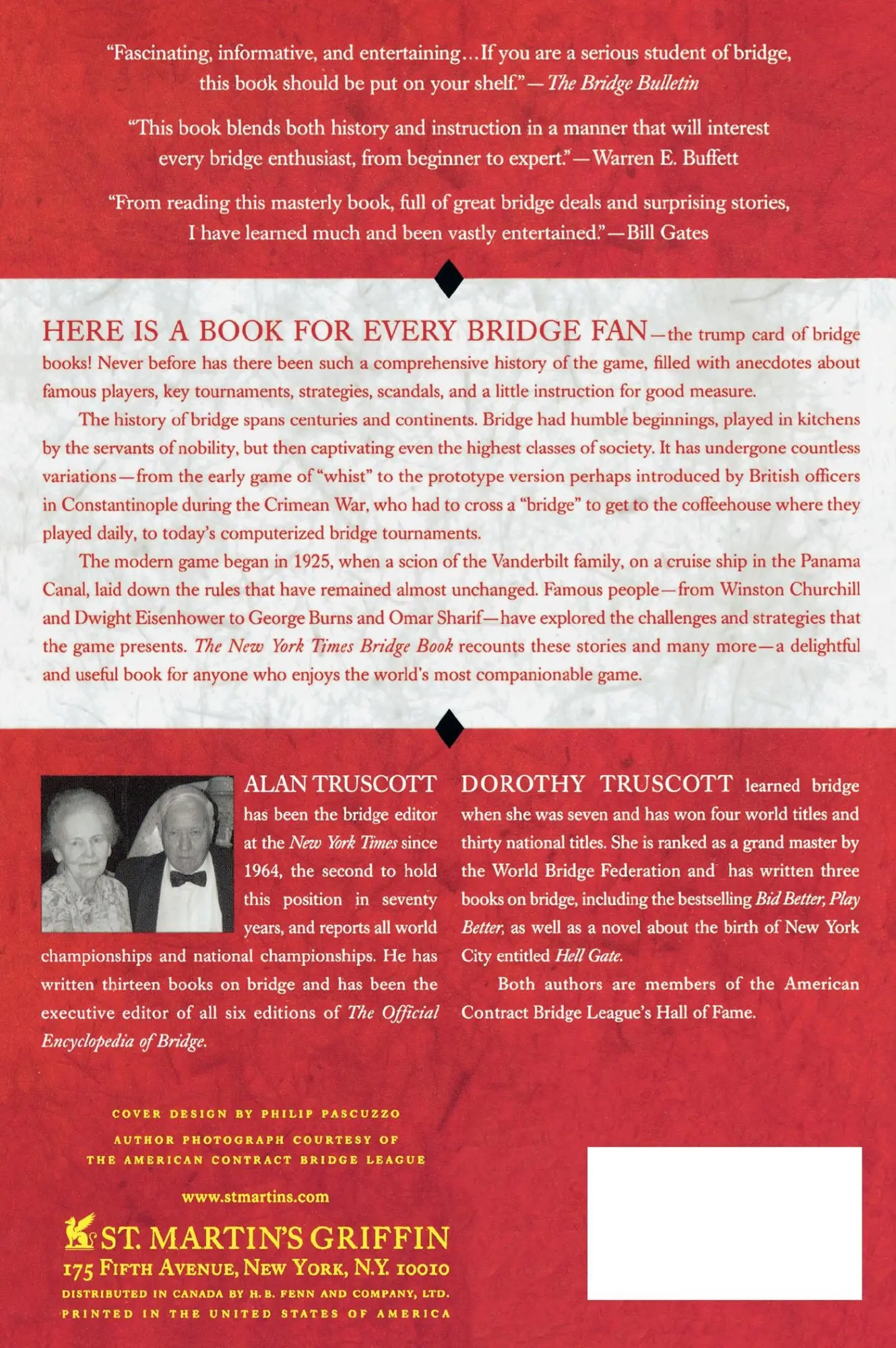 Rückseite: 9780312331078 | The New York Times Bridge Book | Alan Truscott (u. a.) | Taschenbuch