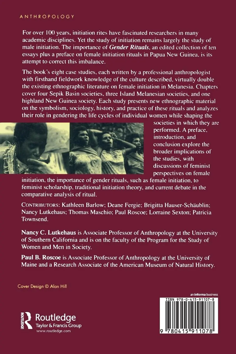 Rückseite: 9780415911078 | Gender Rituals | Female Initiation in Melanesia | Lutkehaus (u. a.)