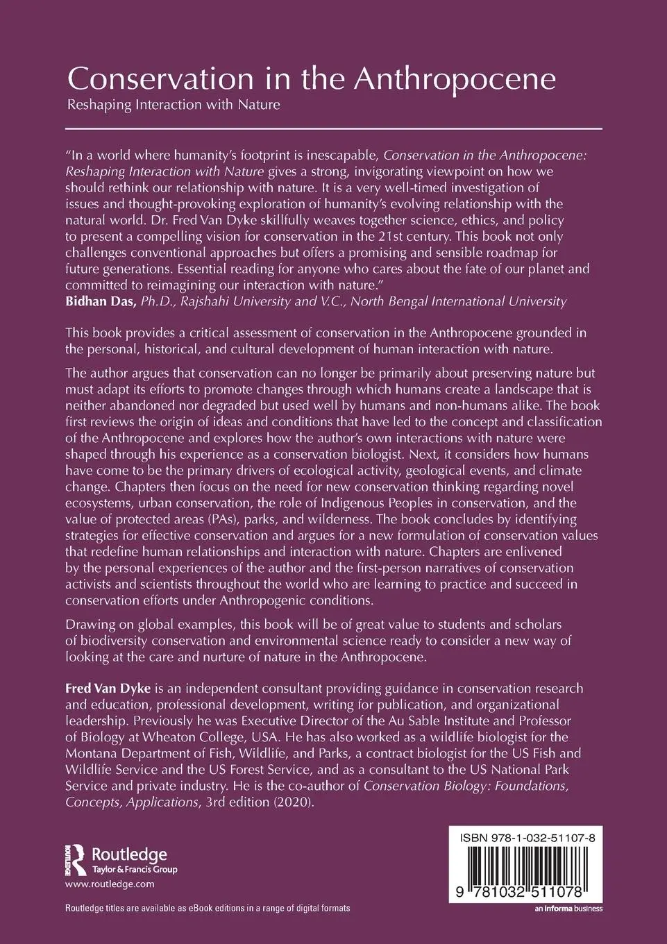 Rückseite: 9781032511078 | Conservation in the Anthropocene | Reshaping Interaction with Nature