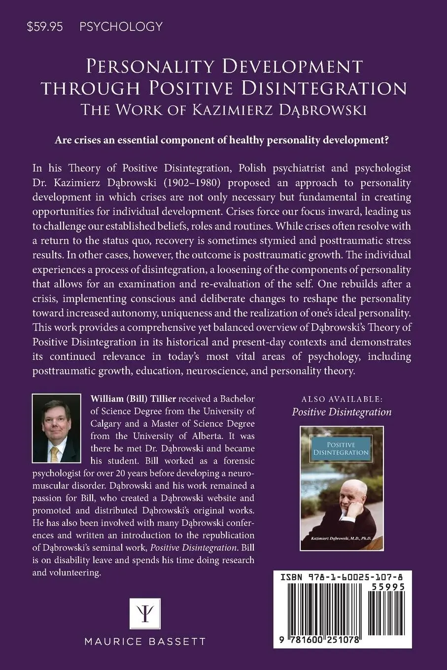 Rückseite: 9781600251078 | Personality Development Through Positive Disintegration | Tillier