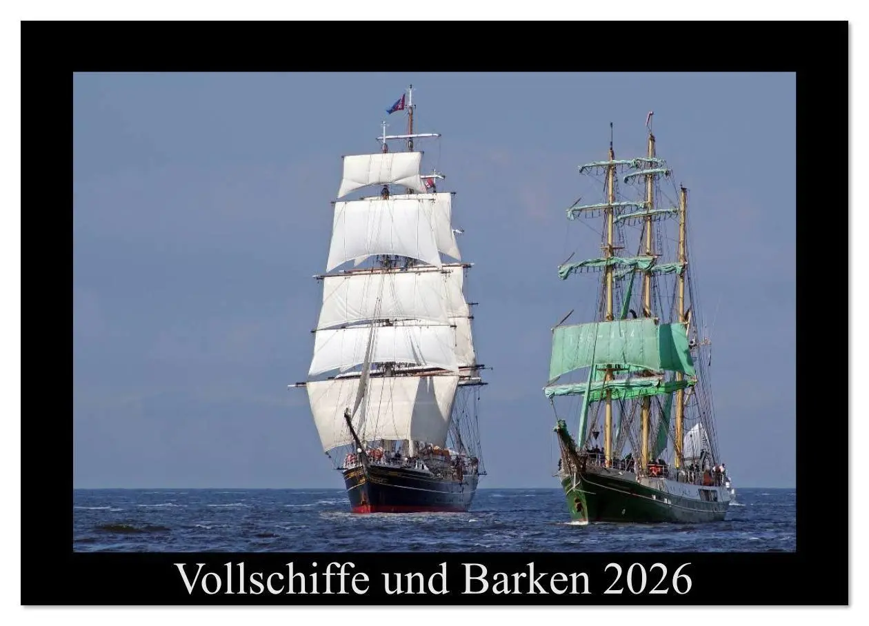 Cover: 9783516071078 | Vollschiffe und Barken 2026 (Wandkalender 2026 DIN A4 quer),...