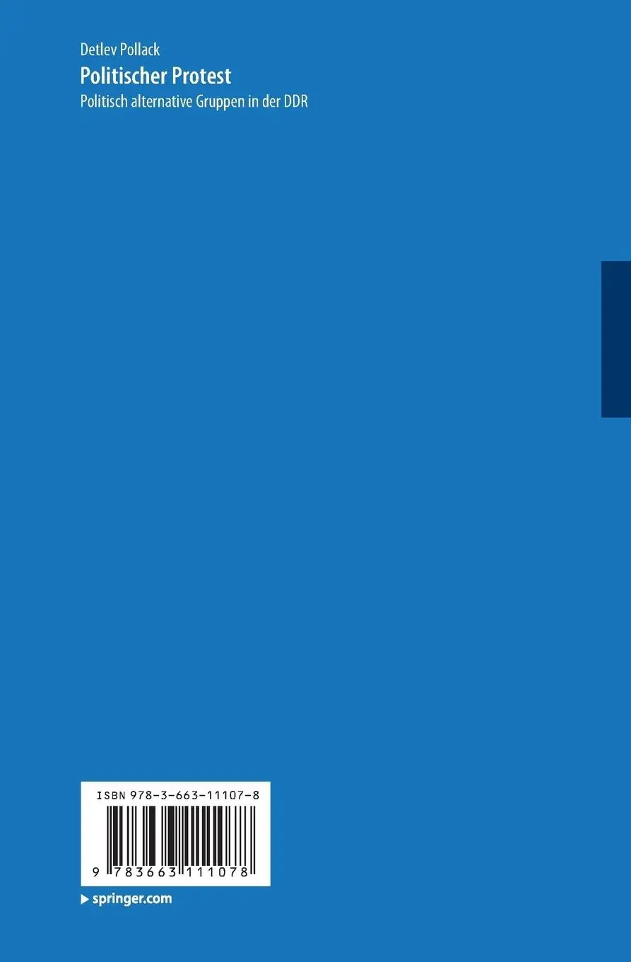 Rückseite: 9783663111078 | Politischer Protest | Politisch alternative Gruppen in der DDR | Buch