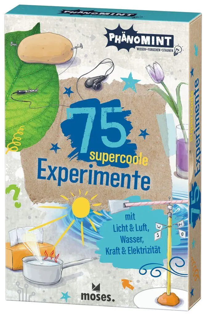 Cover: 9783964551078 | PhänoMINT 75 supercoole Experimente mit Licht &amp; Luft, Wasser, Kraft...