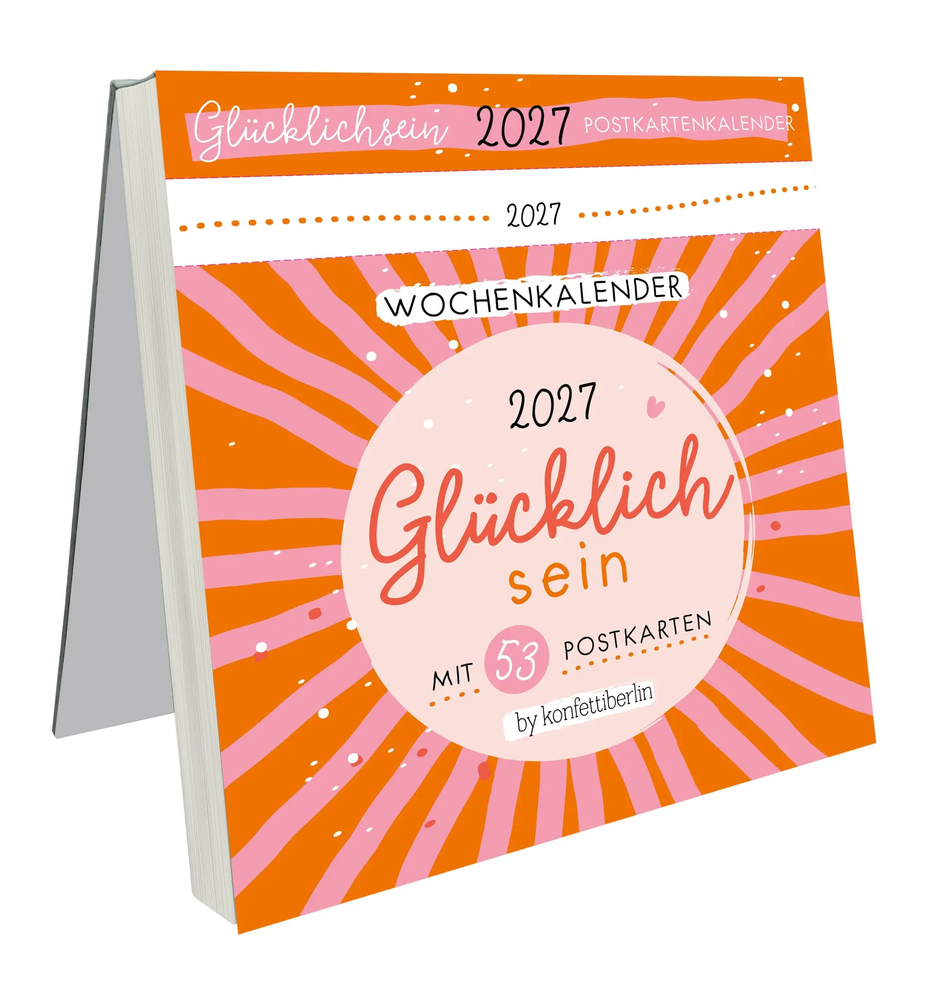 Cover: 4262480691178 | Postkartenkalender Glücklichsein 2027 by konfettiberlin | Kalender