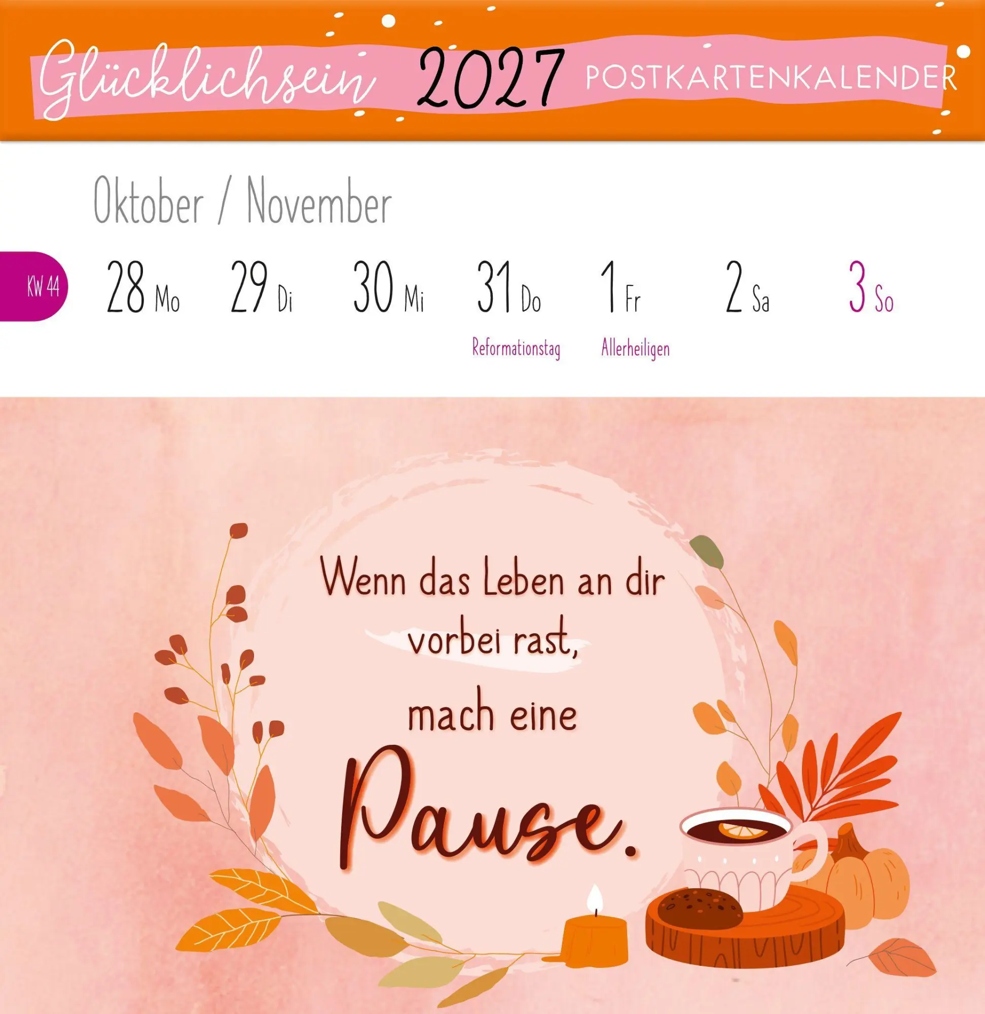Bild: 4262480691178 | Postkartenkalender Glücklichsein 2027 by konfettiberlin | Kalender