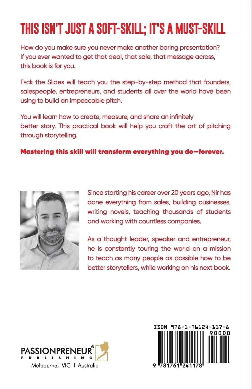 Rückseite: 9781761241178 | F*ck the Slides | Create a winning pitch using storytelling methods