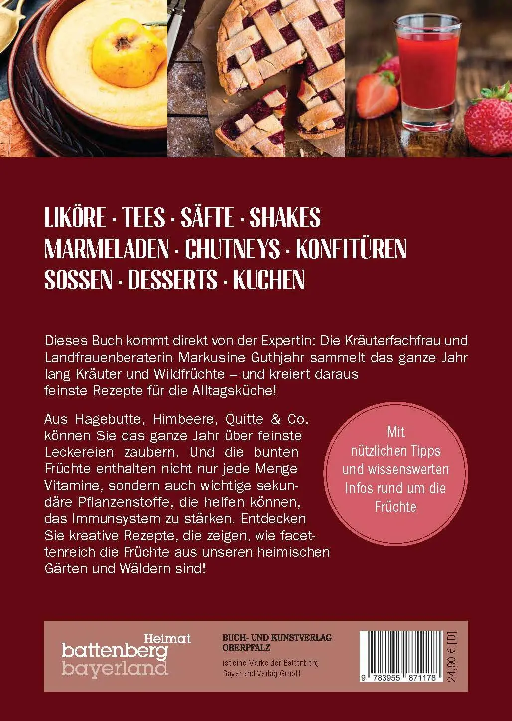 Rückseite: 9783955871178 | Heimische Früchte - Rezepte-Buch für saionales &amp; regionales Wild-...