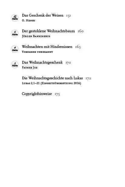 Bild: 9783961571178 | Die schönsten Kurzgeschichten zu Weihnachten | mit Minutenangaben