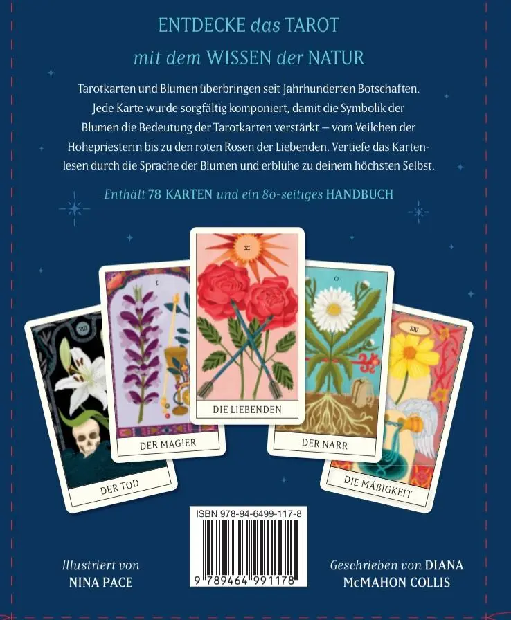 Rückseite: 9789464991178 | Blumen Tarot | Entdecke das Tarot mit dem Wissen der Natur | Collins