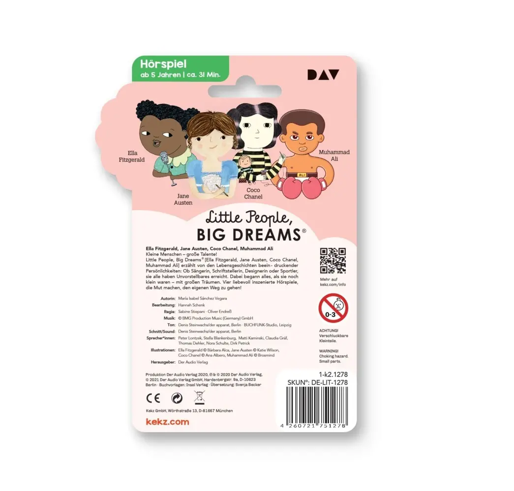 Bild: 4260721751278 | Little People, Big Dreams,1 Audio-Chip | Big Dreams Little People