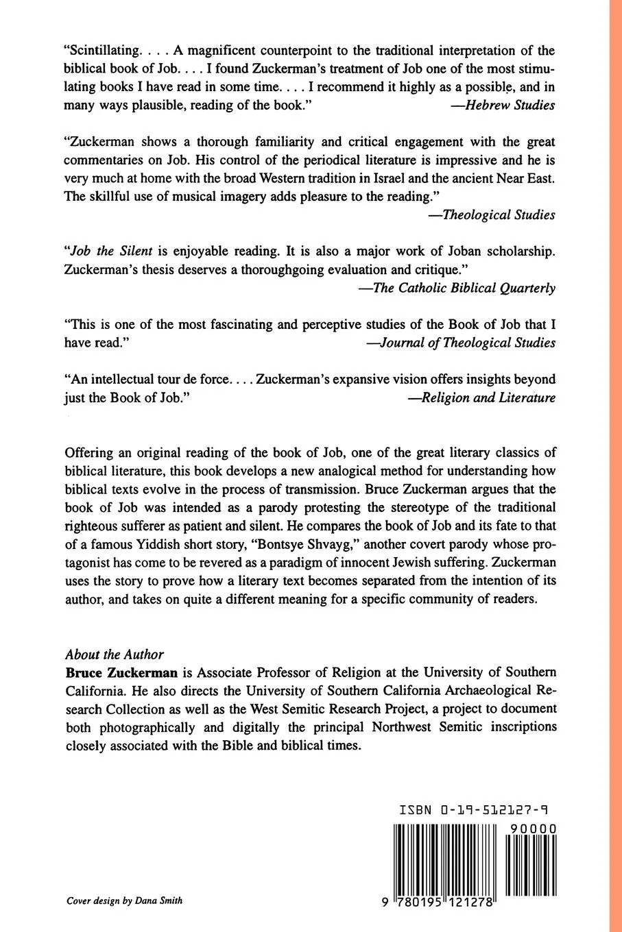Rückseite: 9780195121278 | Job the Silent | A Study in Historical Counterpoint | Bruce Zuckerman