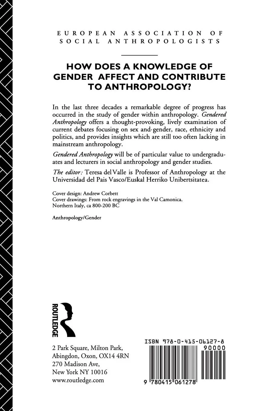 Rückseite: 9780415061278 | Gendered Anthropology | Teresa del Valle | Taschenbuch | Englisch