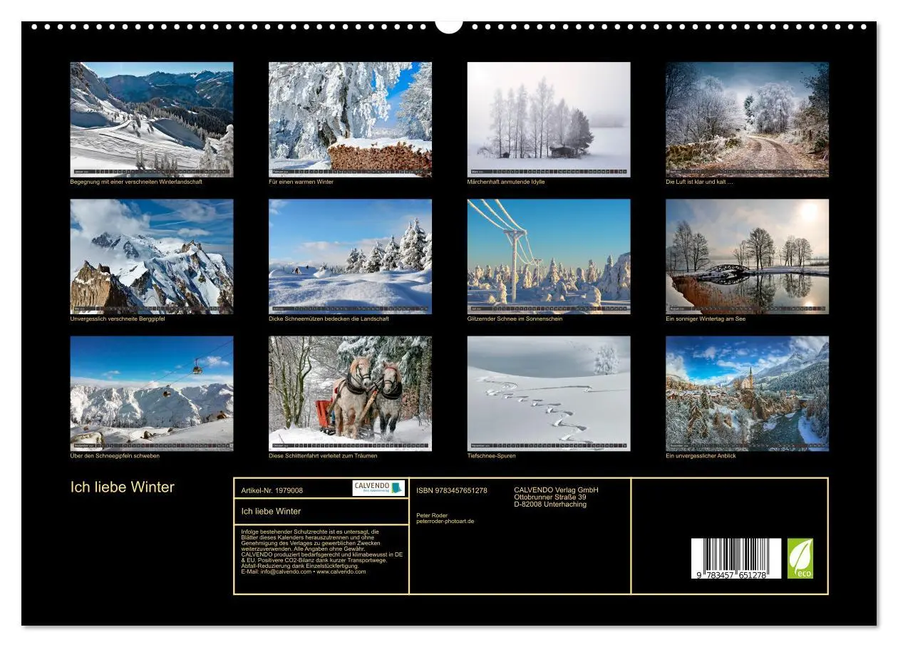 Bild: 9783457651278 | Ich liebe Winter (hochwertiger Premium Wandkalender 2026 DIN A2...