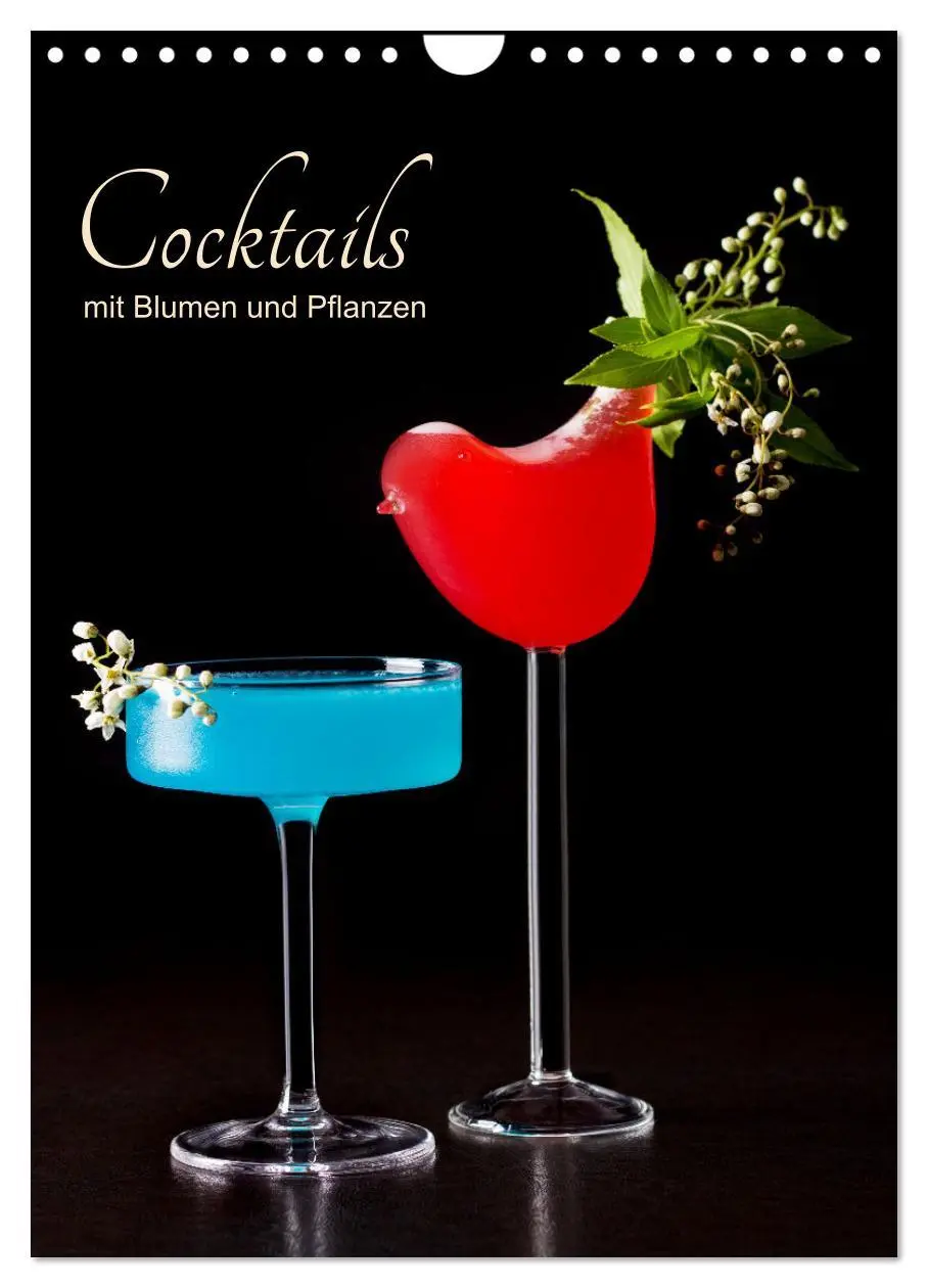 Cover: 9783516361278 | Cocktails mit Blumen und Pflanzen (Wandkalender 2026 DIN A4 hoch),...
