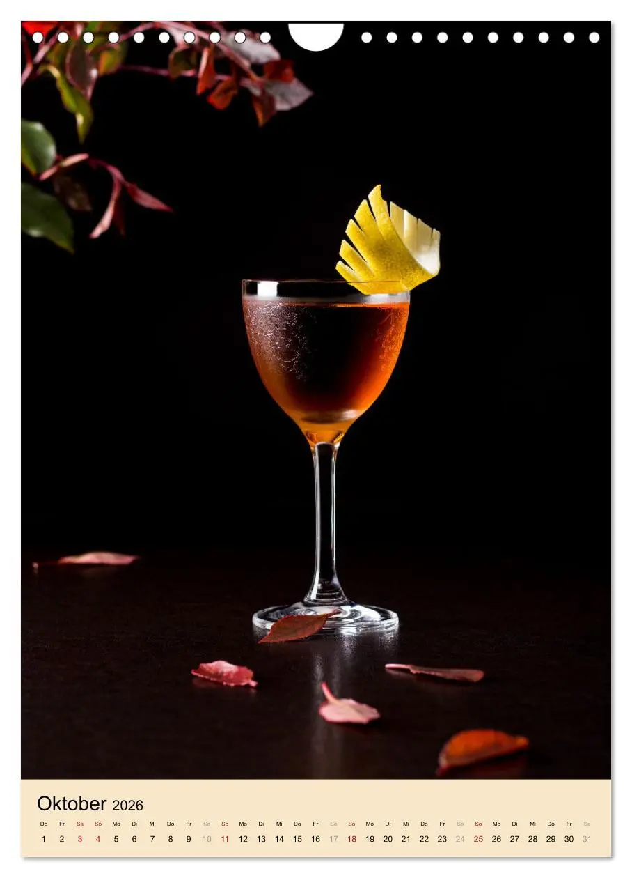 Bild: 9783516361278 | Cocktails mit Blumen und Pflanzen (Wandkalender 2026 DIN A4 hoch),...