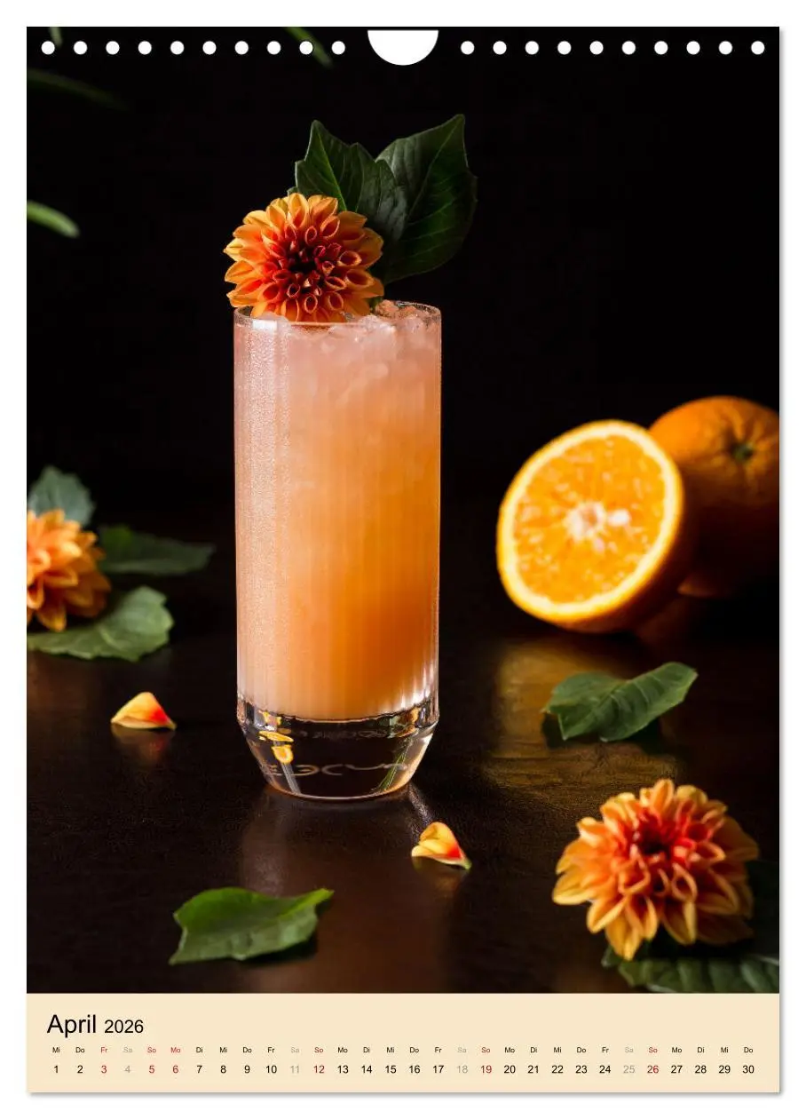 Bild: 9783516361278 | Cocktails mit Blumen und Pflanzen (Wandkalender 2026 DIN A4 hoch),...