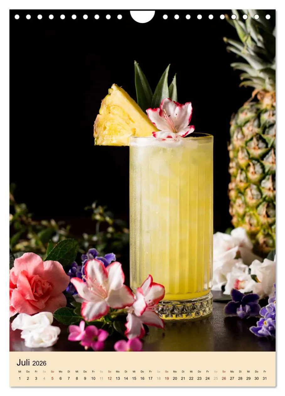 Bild: 9783516361278 | Cocktails mit Blumen und Pflanzen (Wandkalender 2026 DIN A4 hoch),...