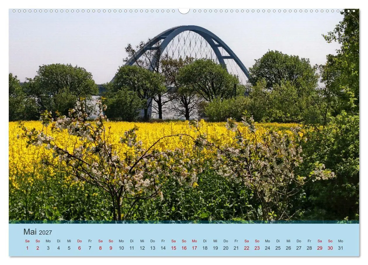 Bild: 9783569521278 | Fehmarnsund Brücke (Wandkalender 2027 DIN A2 quer), CALVENDO...