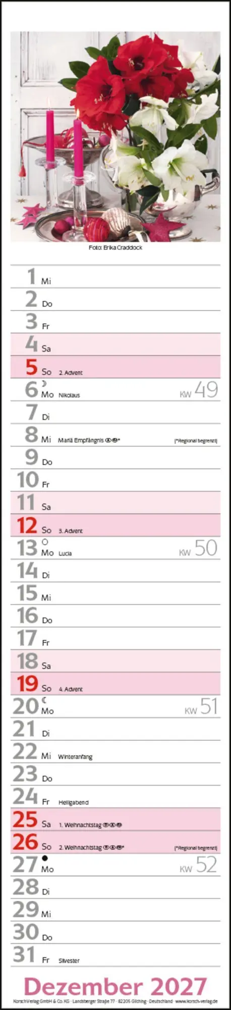 Bild: 9783819301278 | Flowers Langplaner 2027 | Langplaner | Verlag Korsch | Kalender | 2027