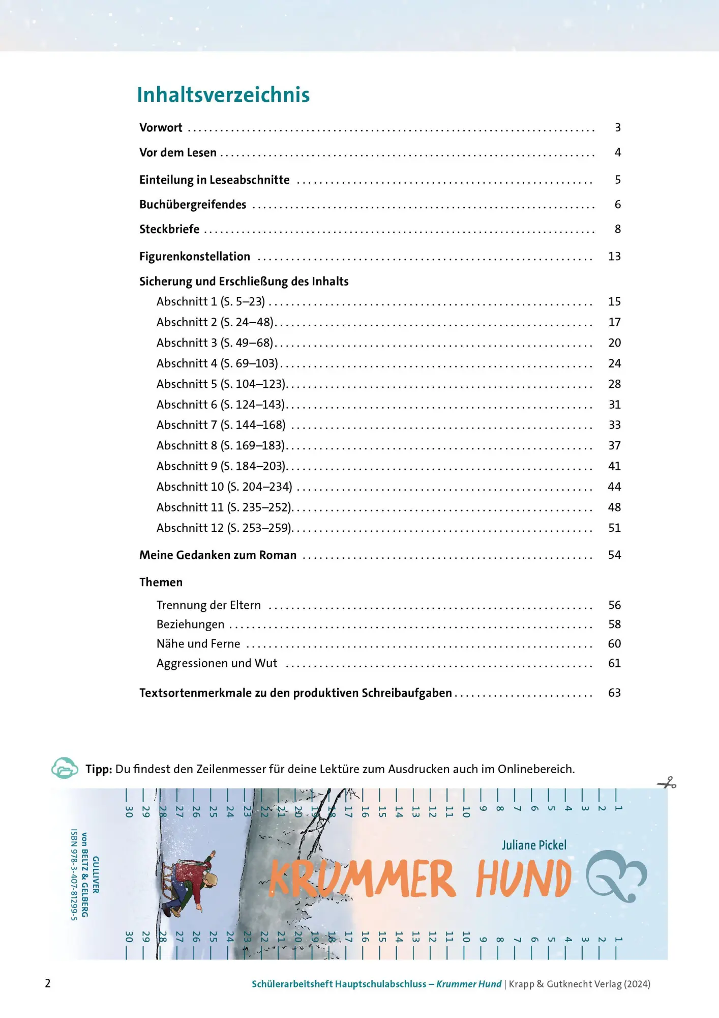 Bild: 9783963231278 | Krummer Hund - Juliane Pickel - Schülerarbeitsheft - Hauptschule