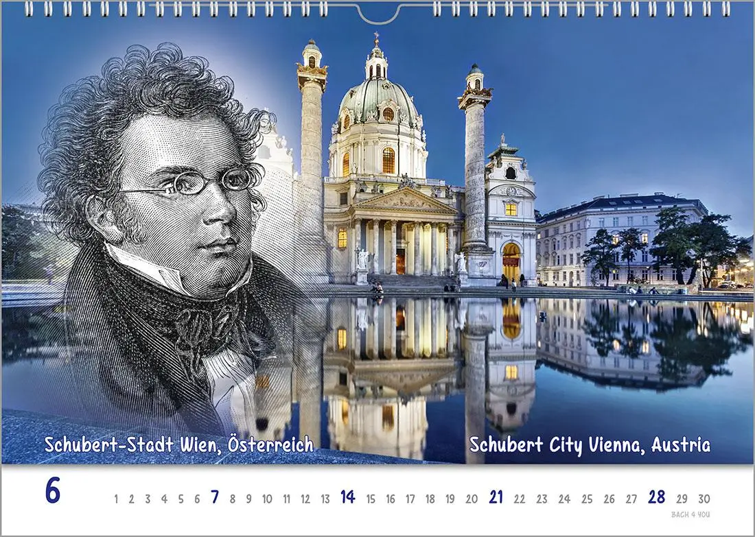 Bild: 9783969031278 | Komponisten-Kalender, ein Musik-Kalender 2026, DIN A3 | Peter Bach Jr.