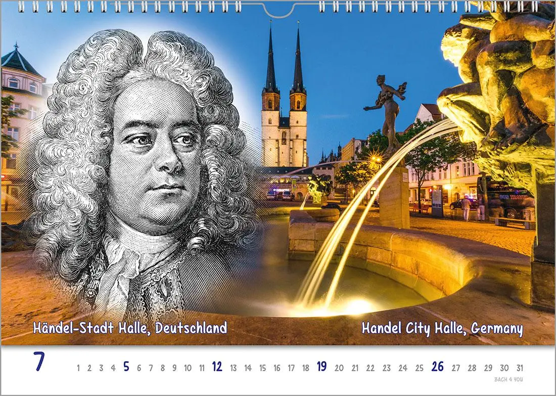 Bild: 9783969031278 | Komponisten-Kalender, ein Musik-Kalender 2026, DIN A3 | Peter Bach Jr.