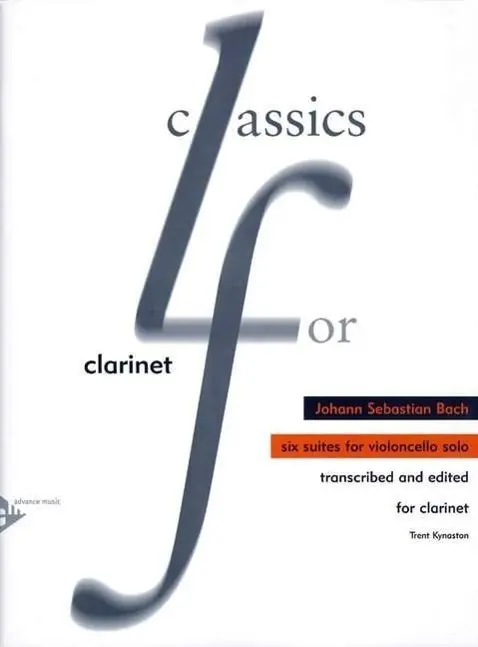 Cover: 9790206301278 | 6 Suites For Violoncello solo | Transcribed For Clarinet | Bach | Buch