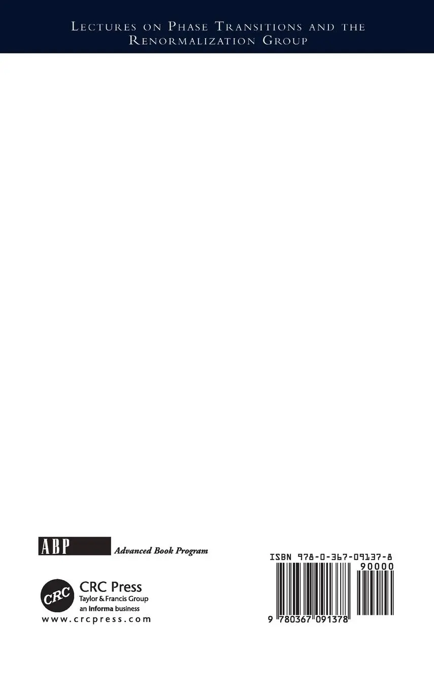 Rückseite: 9780367091378 | Lectures On Phase Transitions And The Renormalization Group | Buch