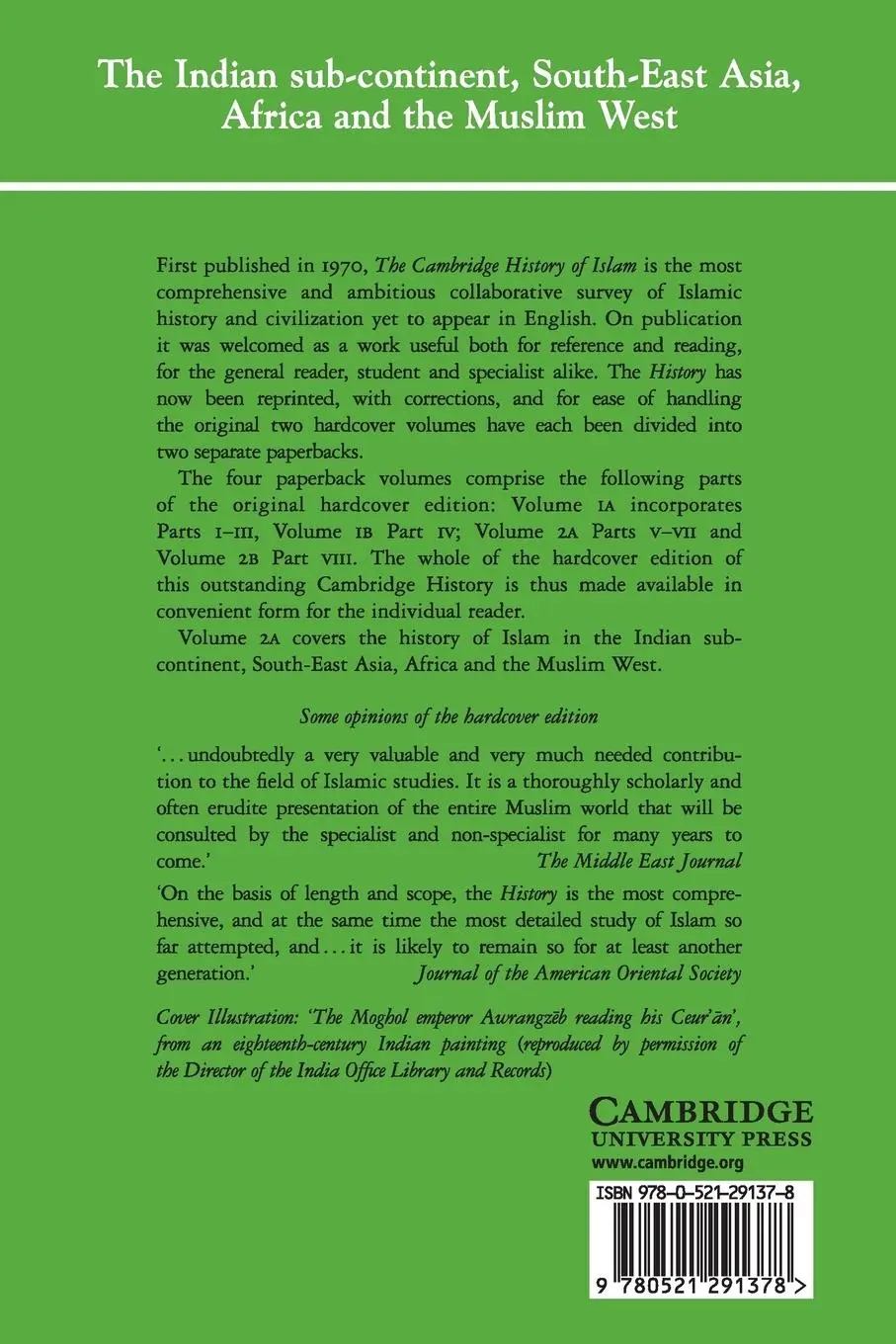 Rückseite: 9780521291378 | The Cambridge History of Islam | P. M. Holt (u. a.) | Taschenbuch