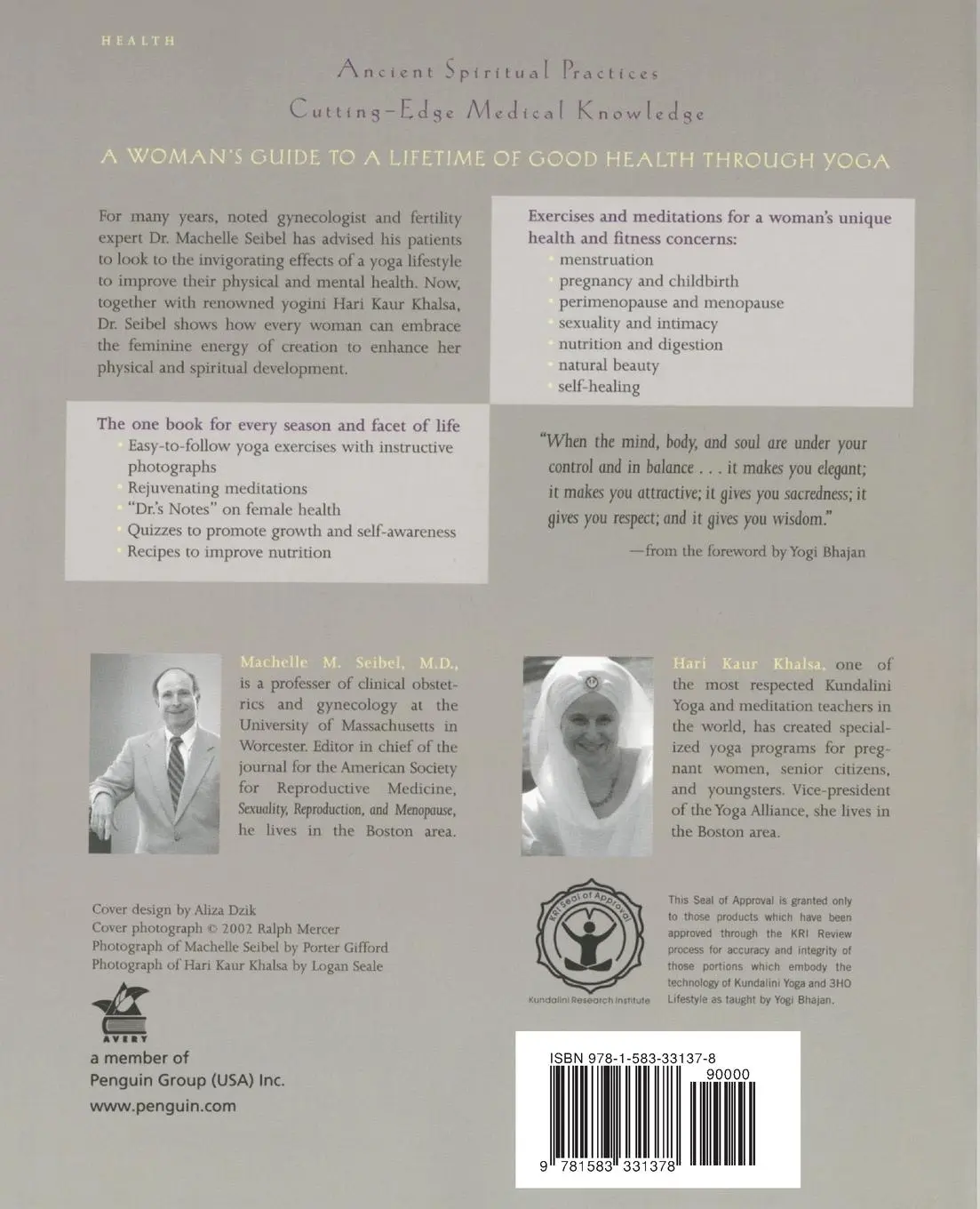 Rückseite: 9781583331378 | A Woman's Book of Yoga | Embracing Our Natural Life Cycles | Buch