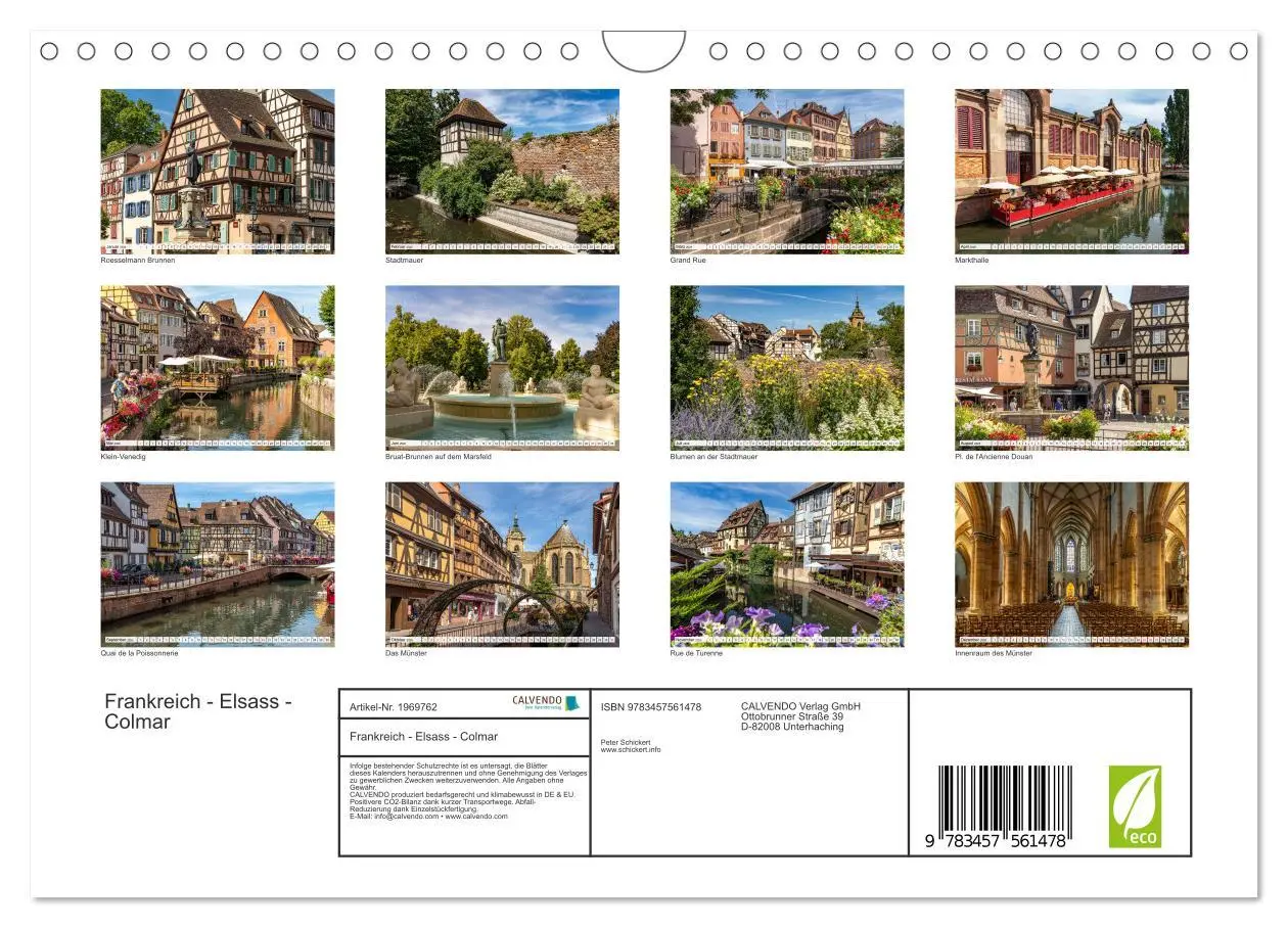 Bild: 9783457561478 | Frankreich - Elsass - Colmar (Wandkalender 2026 DIN A4 quer),...