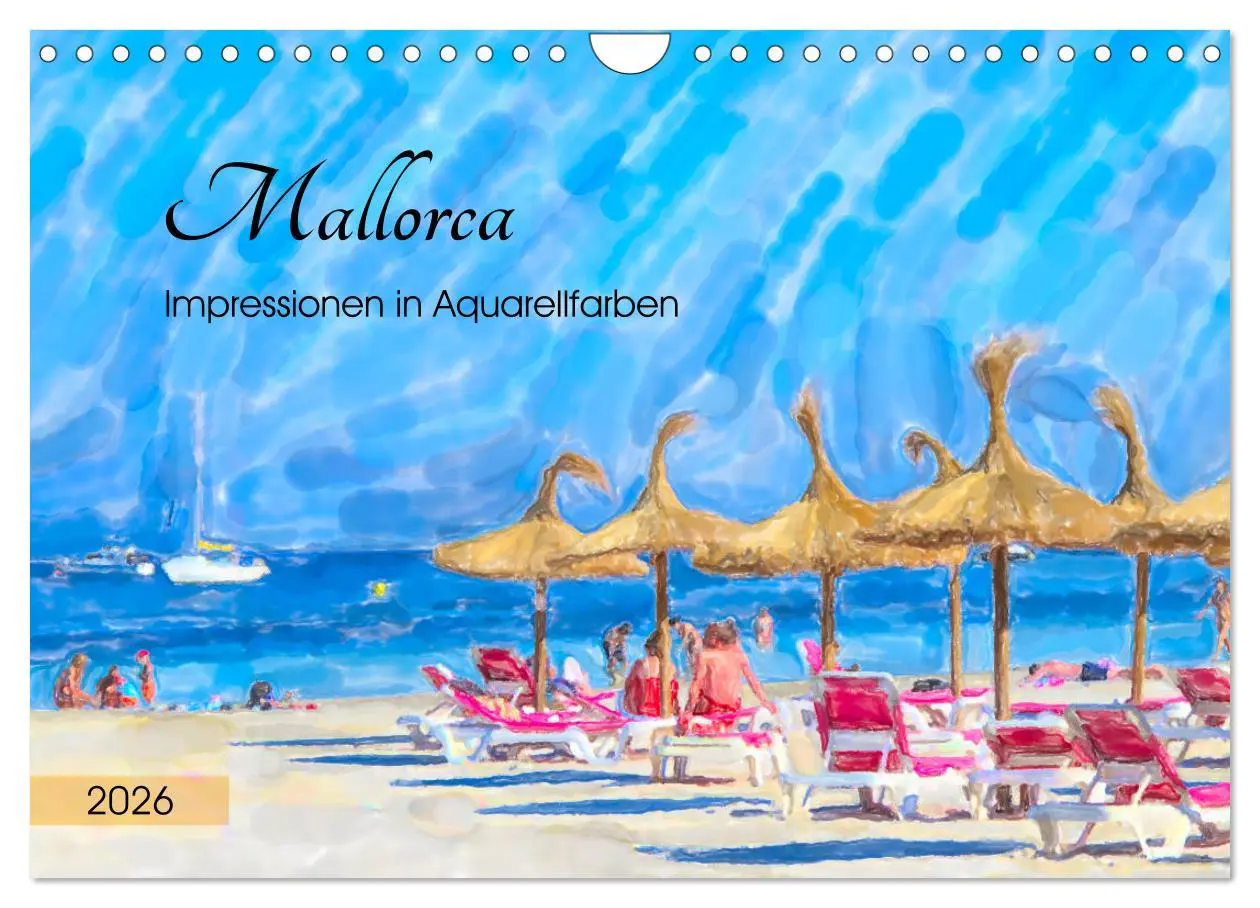 Cover: 9783457701478 | Mallorca - Impressionen in Aquarellfarben (Wandkalender 2026 DIN A4...