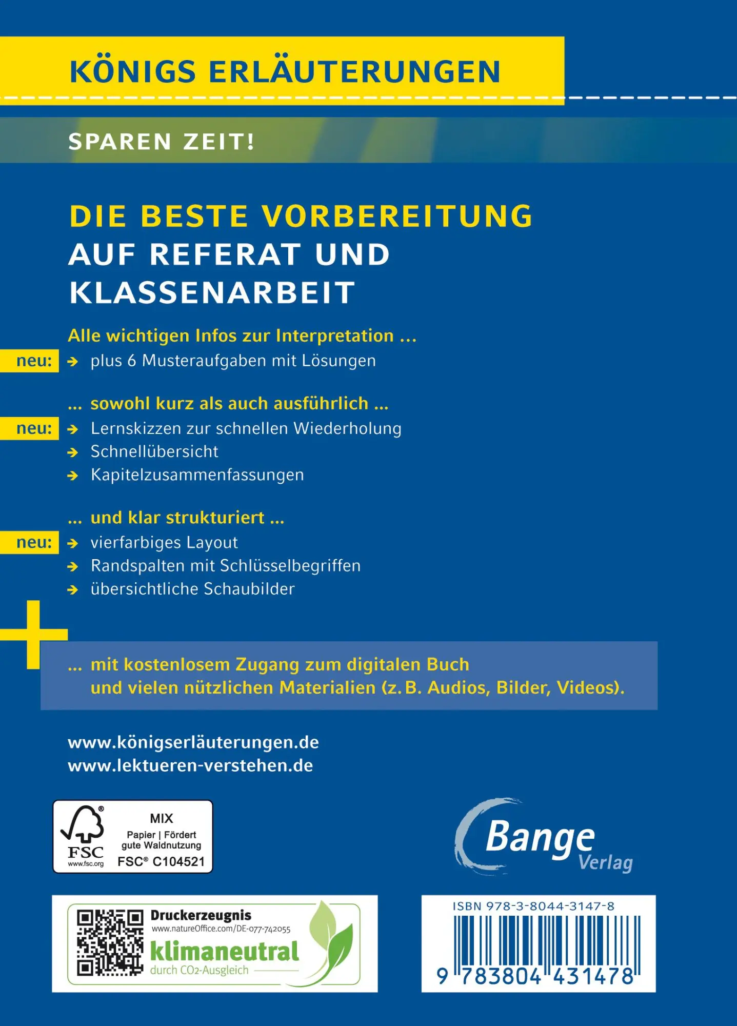 Rückseite: 9783804431478 | Löcher - Textanalyse und Interpretation | Louis Sachar | Taschenbuch