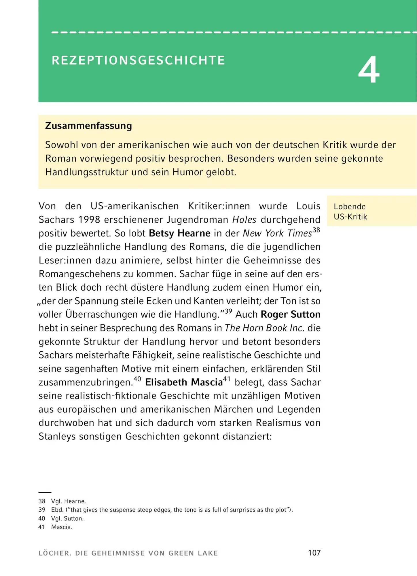 Bild: 9783804431478 | Löcher - Textanalyse und Interpretation | Louis Sachar | Taschenbuch