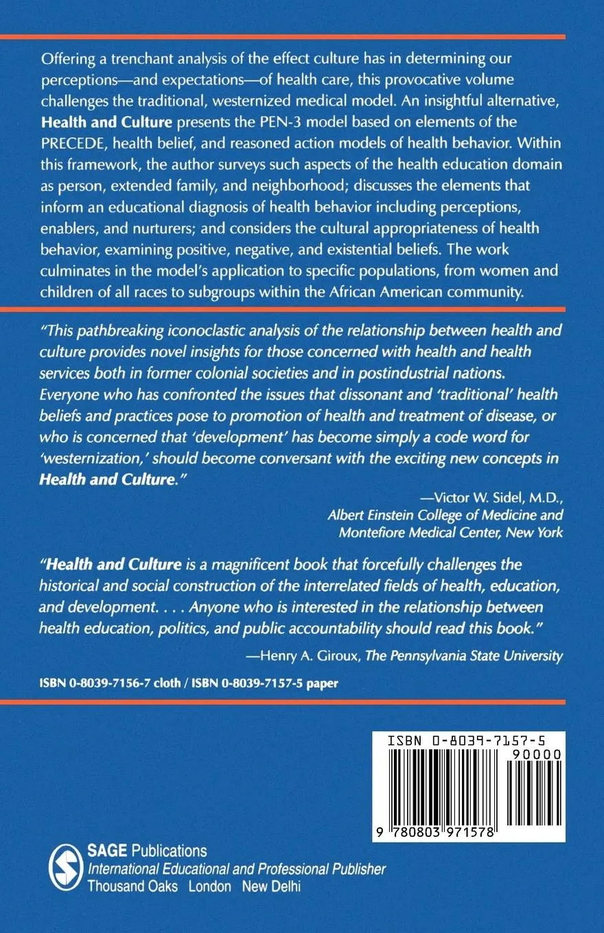 Rückseite: 9780803971578 | Health and Culture | Beyond the Western Paradigm | Airhihenbuwa | Buch