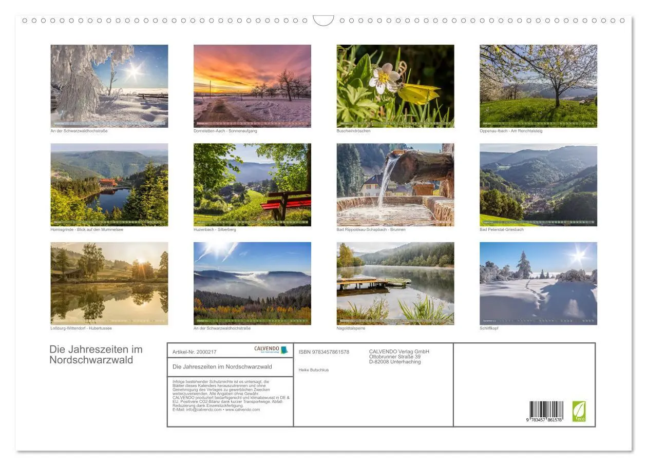 Bild: 9783457861578 | Die Jahreszeiten im Nordschwarzwald (Wandkalender 2026 DIN A2...