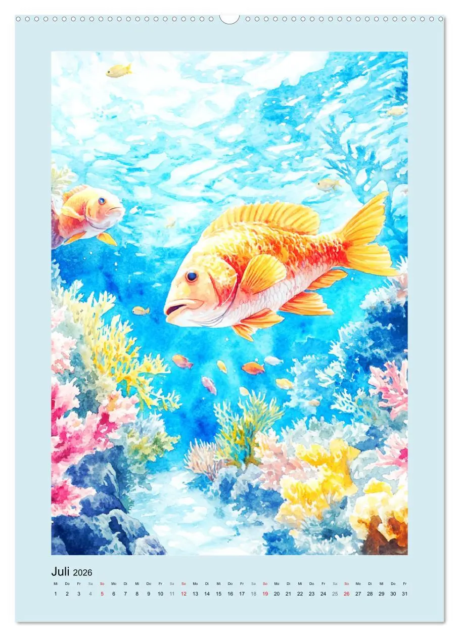 Bild: 9783457301678 | Ozeanpoesie. Die Unterwasserwelt im Aquarell-Stil (hochwertiger...