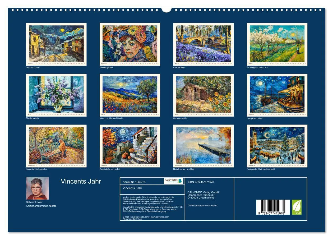 Bild: 9783457471678 | Vincents Jahr (hochwertiger Premium Wandkalender 2026 DIN A2 quer),...