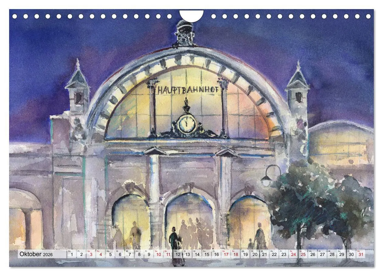 Bild: 9783457781678 | Frankfurt in Aquarell (Wandkalender 2026 DIN A4 quer), CALVENDO...