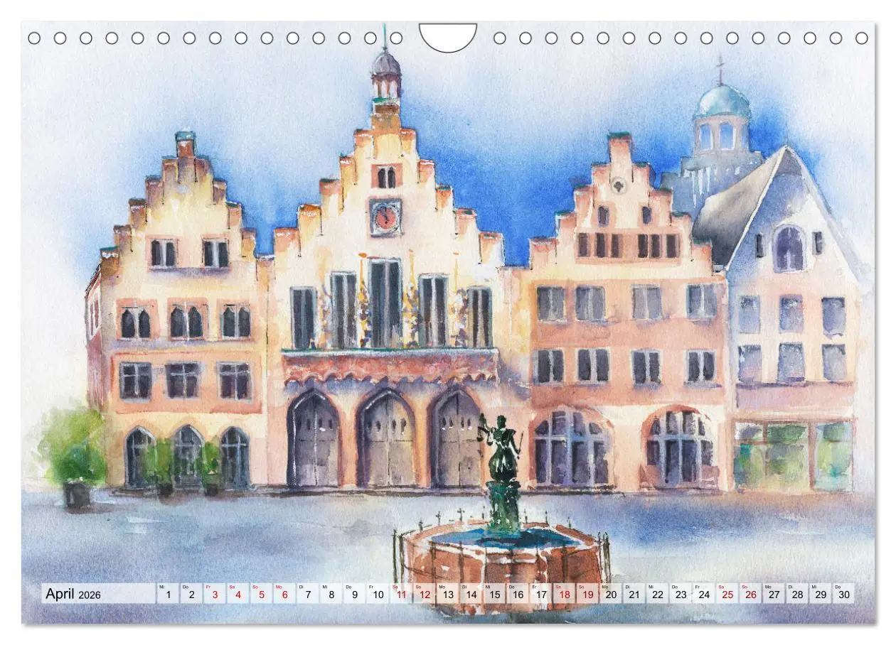 Bild: 9783457781678 | Frankfurt in Aquarell (Wandkalender 2026 DIN A4 quer), CALVENDO...