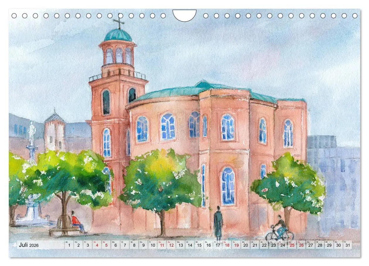 Bild: 9783457781678 | Frankfurt in Aquarell (Wandkalender 2026 DIN A4 quer), CALVENDO...