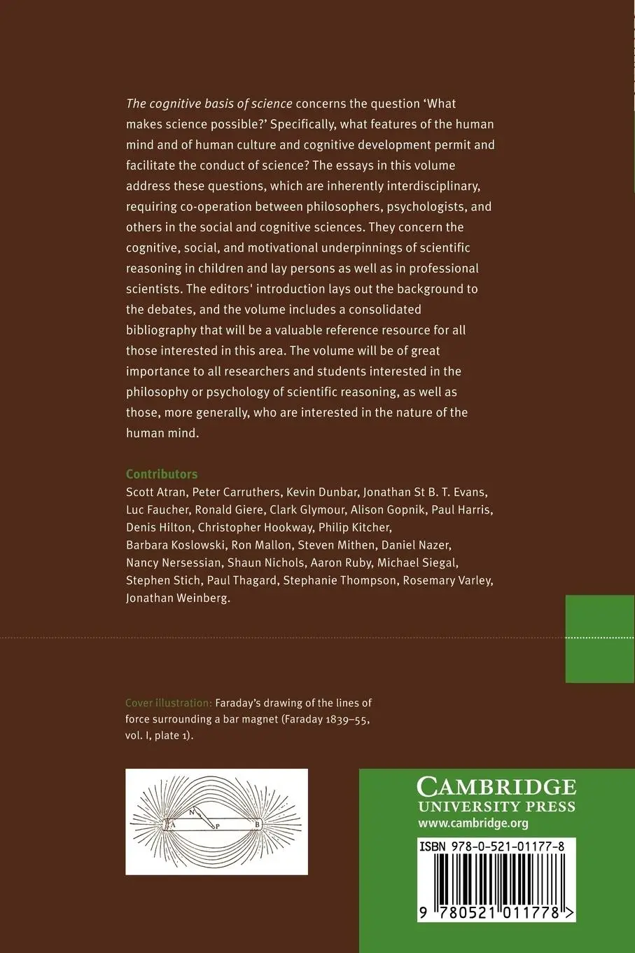 Rückseite: 9780521011778 | The Cognitive Basis of Science | Peter Carruthers (u. a.) | Buch