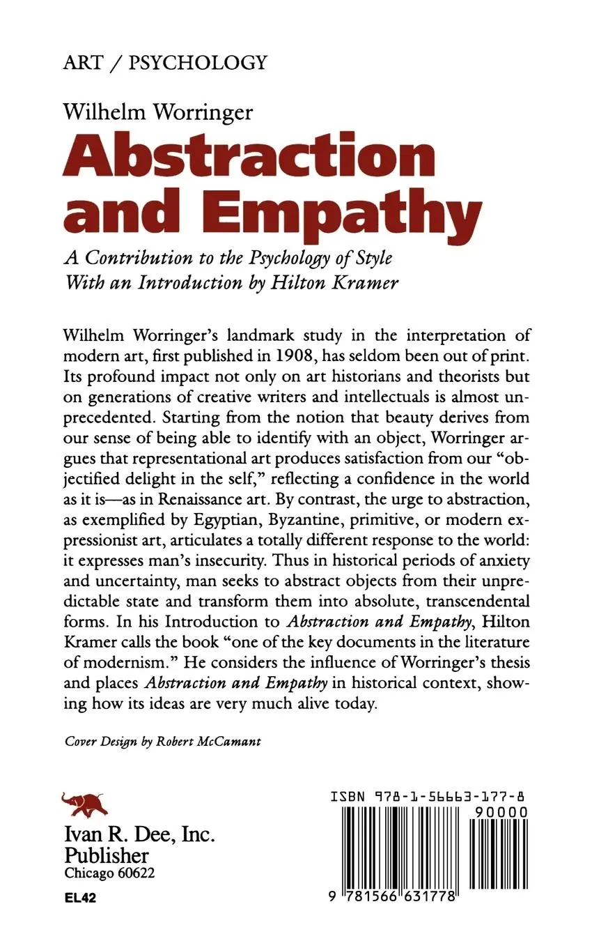 Rückseite: 9781566631778 | Abstraction and Empathy | A Contribution to the Psychology of Style