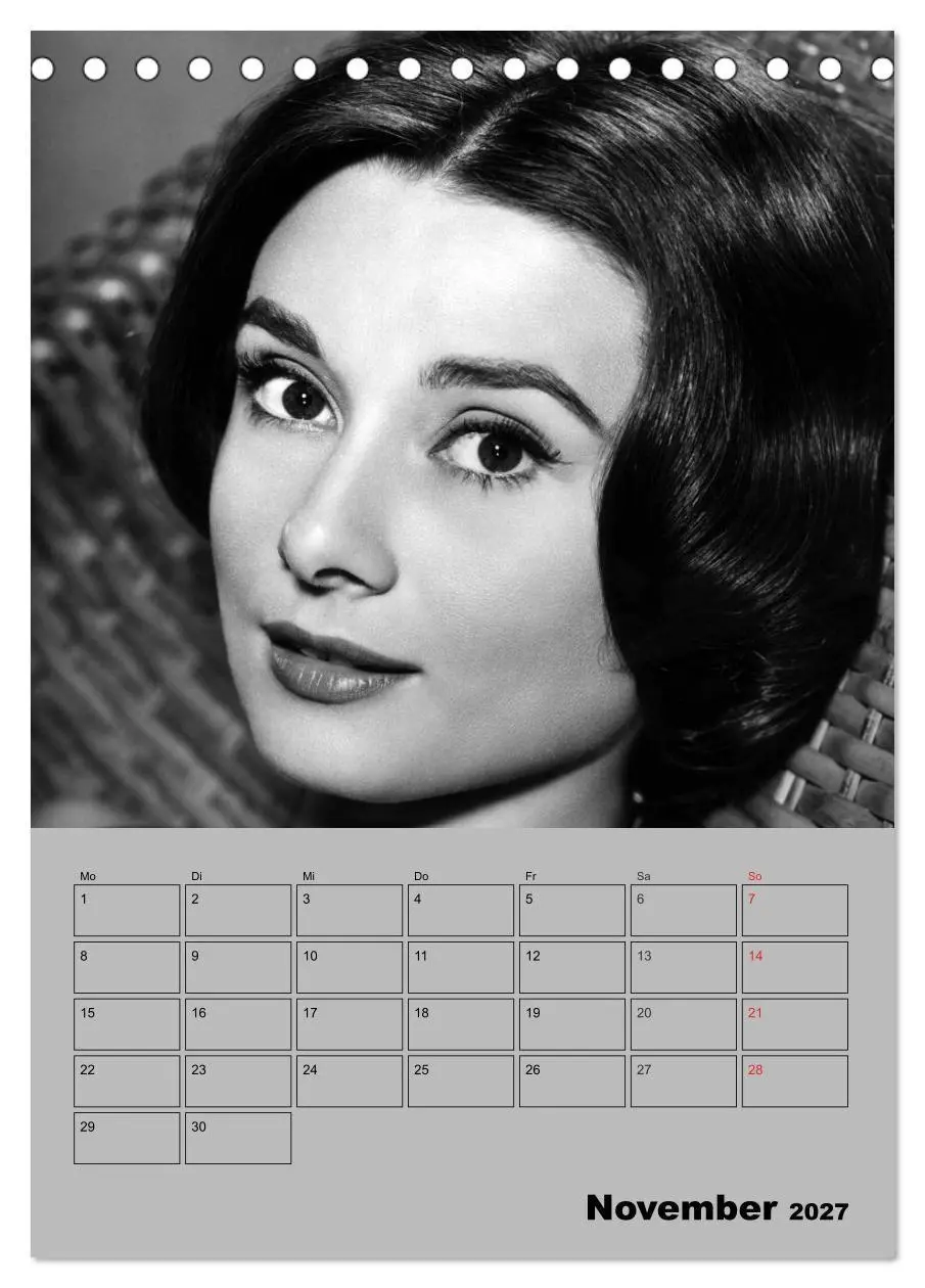Bild: 9783569951778 | Hollywood-Diva. Audrey Hepburn (Tischkalender 2027 DIN A5 hoch),...