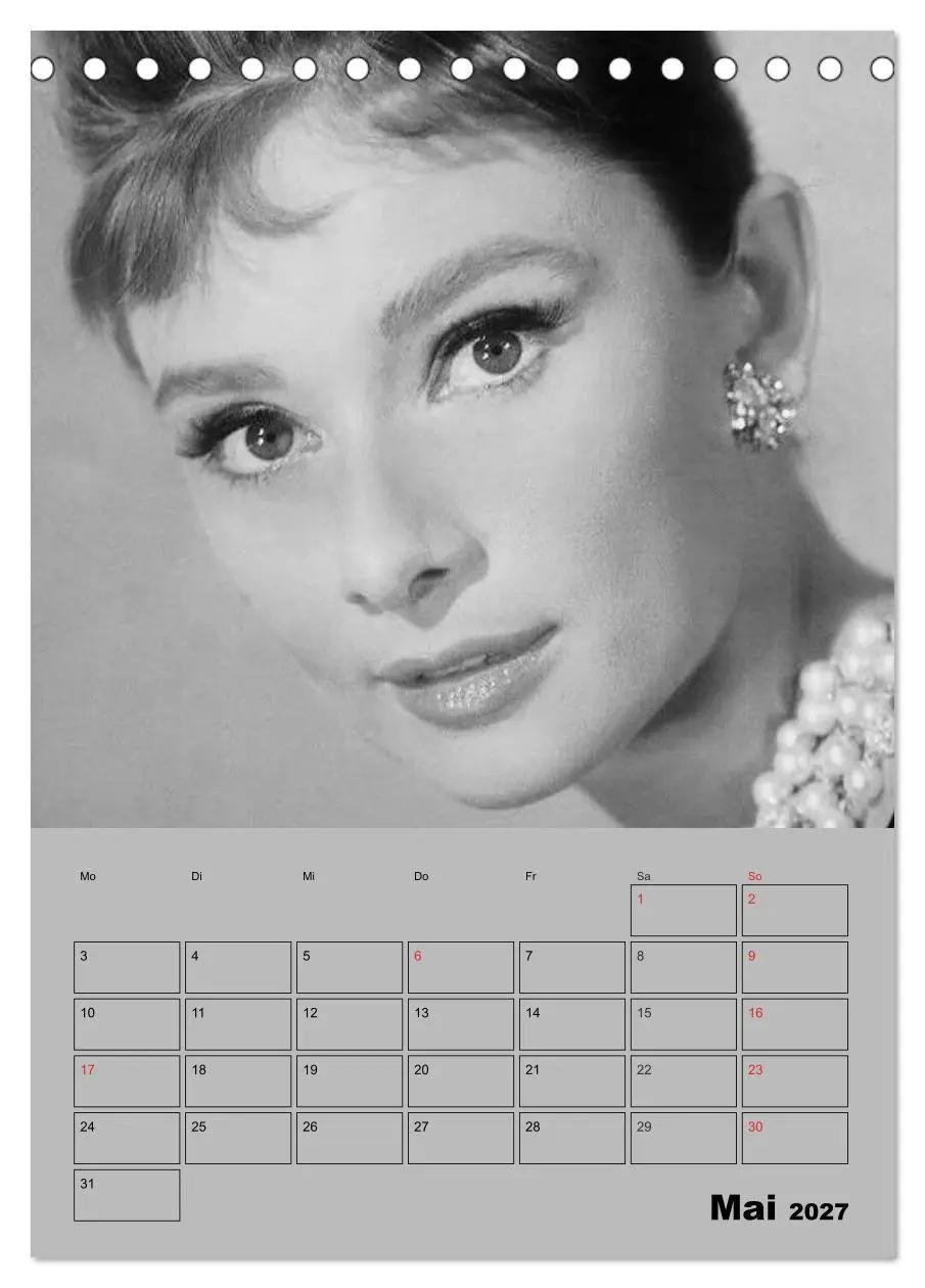 Bild: 9783569951778 | Hollywood-Diva. Audrey Hepburn (Tischkalender 2027 DIN A5 hoch),...